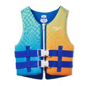 Speedo Junior Life Jacket Vest - Blue/Orange: Youth Polyethylene Safety Gear, 50